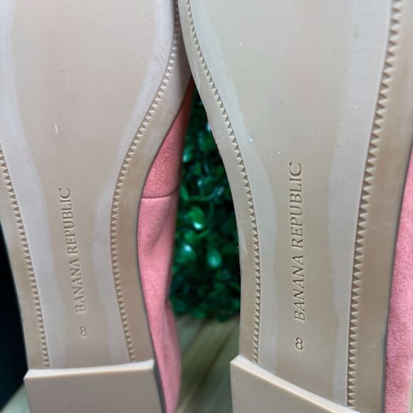 EUC Banana Republic Leather Easy Ballet Flat Sz 8 Canyon Clay Suede - Picture 5 of 9